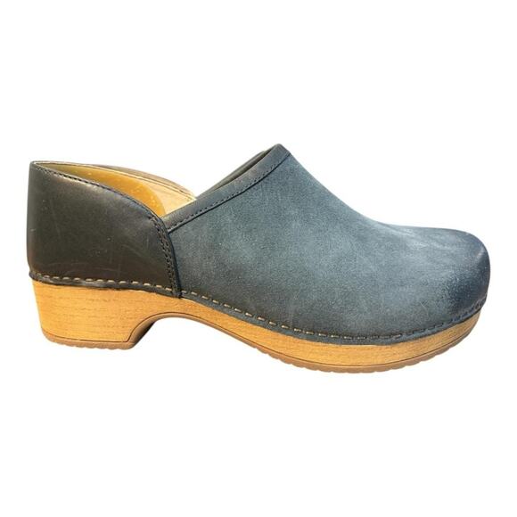 Dansko Brenna Clog Blue Burnished Suede Women size 40 US 10 - Picture 1 of 7